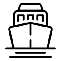 Simplified cruise ship line icon vector