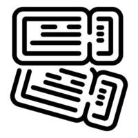 Simple black and white line art illustration of an open book icon, isolated on white vector