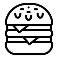 ilustración de un dibujos animados hamburguesa con queso vector