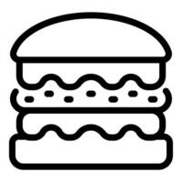 ilustración de un clásico hamburguesa icono vector