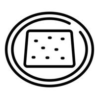 Isolated icon of a biscuit or cracker vector