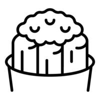 Handdrawn illustration of a smiling cake vector