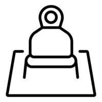 Simple line icon of a chair with a backrest vector