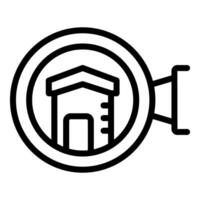 Real estate logo with megaphone icon vector