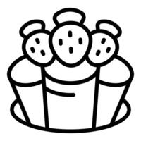 Handdrawn illustration of a cupcake vector