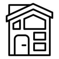 Modern simplistic house line icon vector
