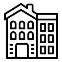 Stylized line art illustration of a building vector