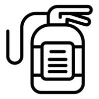 Black and white illustration of a fire extinguisher, suitable for safetyrelated content vector