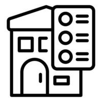 icono de moderno comercial edificio vector