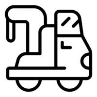 Line art style delivery scooter icon vector