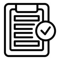 Checklist clipboard icon with check mark vector