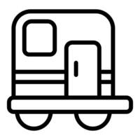Modern rv camper line icon vector