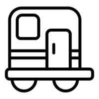 Modern rv camper line icon vector