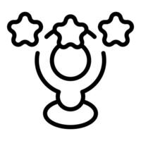 Baby rattle toy line icon vector
