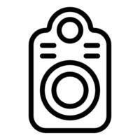 Camera icon line art design vector