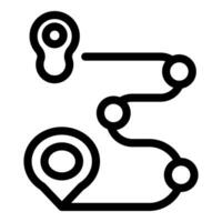 Abstract route and location icon vector