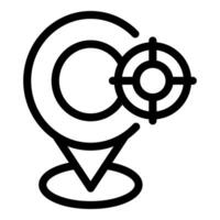 Target location icon concept illustration vector