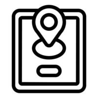 Gps navigation icon on digital tablet vector