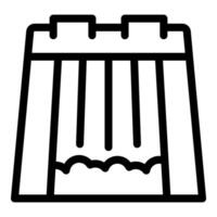 Simple line art calendar icon vector