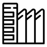 Black and white icon of urban skyscrapers vector