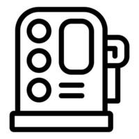 Black and white line art of a camera vector