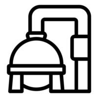 Black outline of an astronaut's space suit and helmet on a white background vector