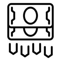 Air conditioning unit line icon vector