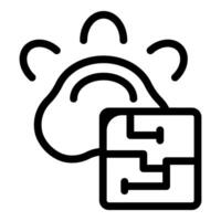 Wake up puzzle alarm clock icon vector