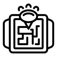 Maze concept with location pin icon vector