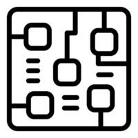 Abstract circuit board line art vector