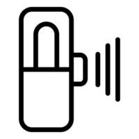 Simple black line art icon representing a contactless card vector