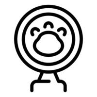 Line art target icon with bullseye vector