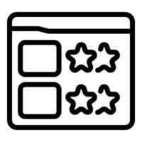 Webpage icon with stars and squares vector