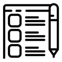 Checklist icon with pen illustration vector