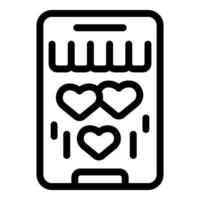 Lovethemed mobile app interface icon vector