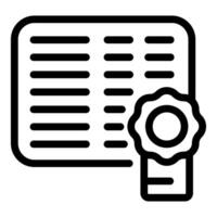 Certificate icon with seal of approval vector