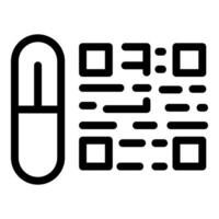 Abstract capsule and qr code design vector