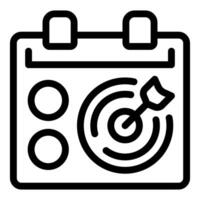 Calendar with target icon concept illustration vector