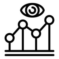 Vision and growth analysis icon vector