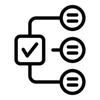 Workflow process icon with checkmarks vector
