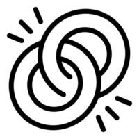 Abstract infinity knot line art vector