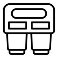 Simple line icon of binoculars suitable for web design, apps, and infographics vector