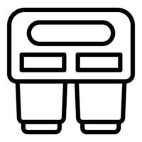 Simple line icon of binoculars suitable for web design, apps, and infographics vector