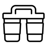 Line art illustration of binoculars vector