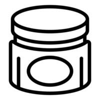 Line art icon of a cream jar vector