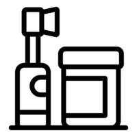 Inhaler and spacer icon for asthma management vector