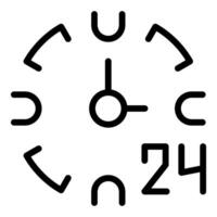 Simplistic 247 customer service icon with arrows indicating roundtheclock availability vector