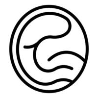Abstract yin yang symbol line art vector