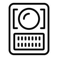 Outline icon of a portable speaker vector