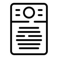 Black and white illustration of a contemporary smartphone icon with space for text vector